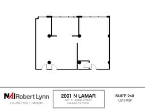 2001 N Lamar St, Dallas, TX à louer Plan d’étage– Image 1 sur 2