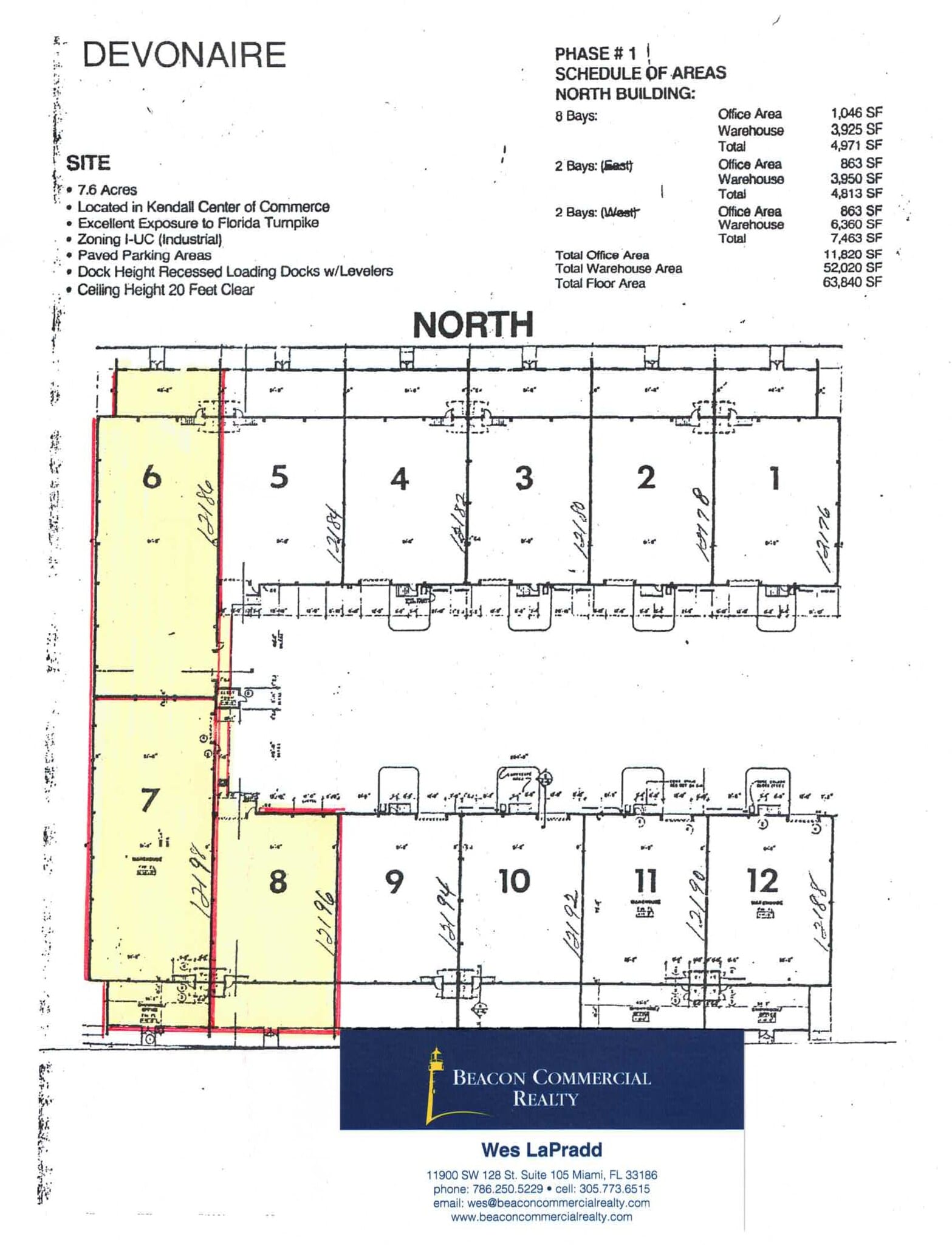 12176-12198 SW 128th St, Miami, FL à louer Plan de site– Image 1 sur 1