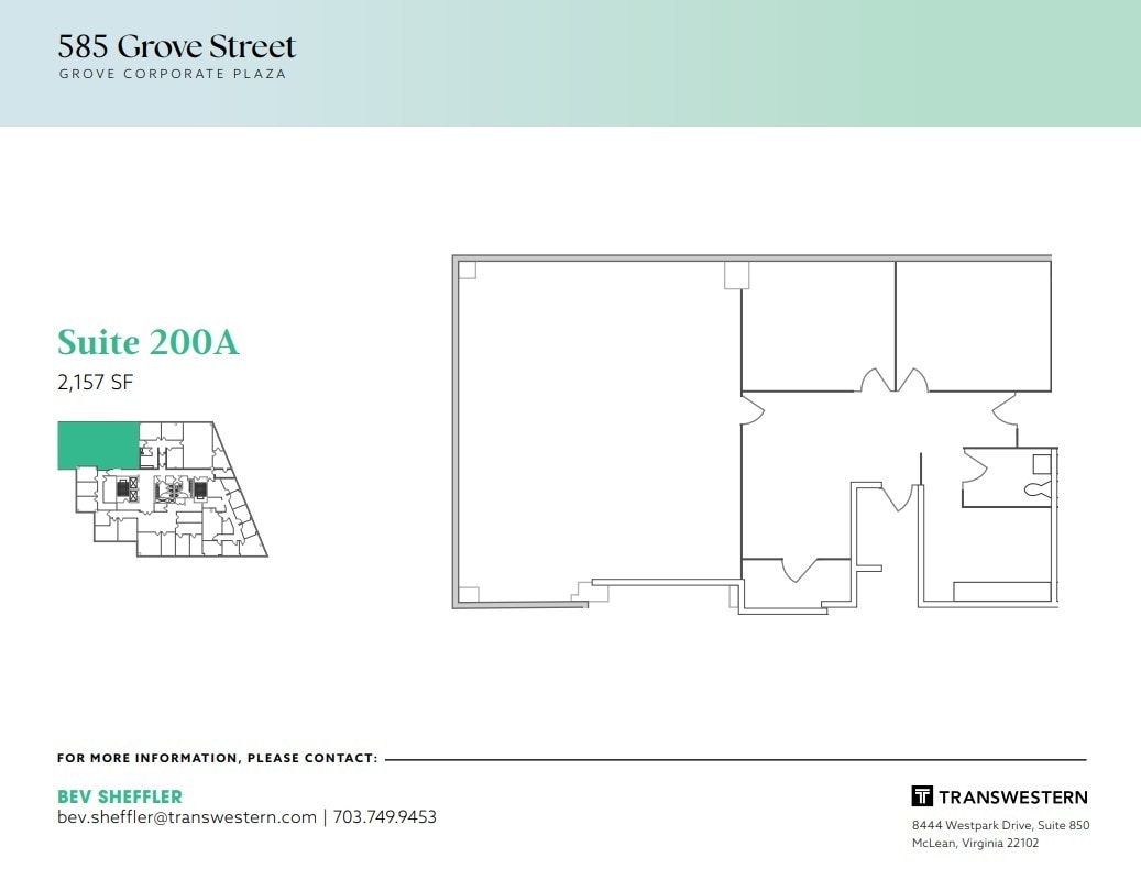 585 Grove St, Herndon, VA à louer Plan d’étage– Image 1 sur 2