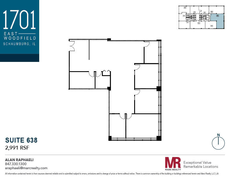 1701 E Woodfield Rd, Schaumburg, IL à louer Plan d’étage– Image 1 sur 9