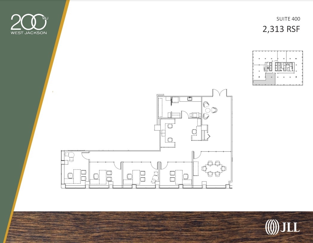 200 W Jackson Blvd, Chicago, IL à louer Plan d’étage– Image 1 sur 9