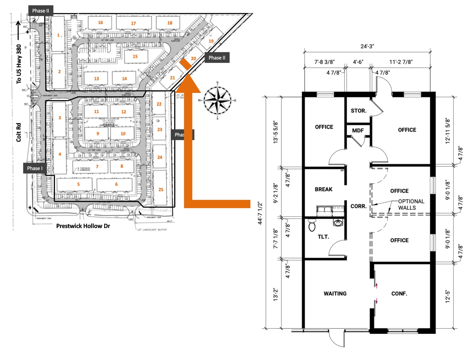 1400 N Coit Rd, McKinney, TX à louer Plan d’étage– Image 1 sur 8