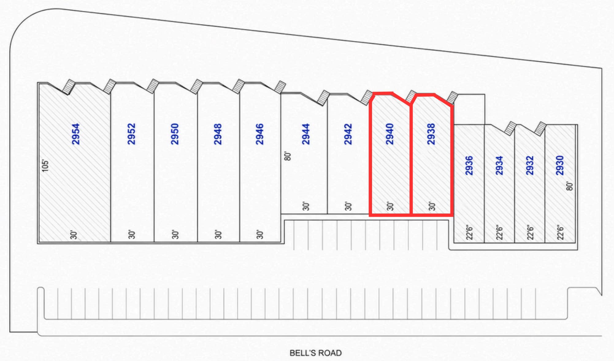 2930-2954 Bells Rd, Richmond, VA à louer Plan de site– Image 1 sur 1
