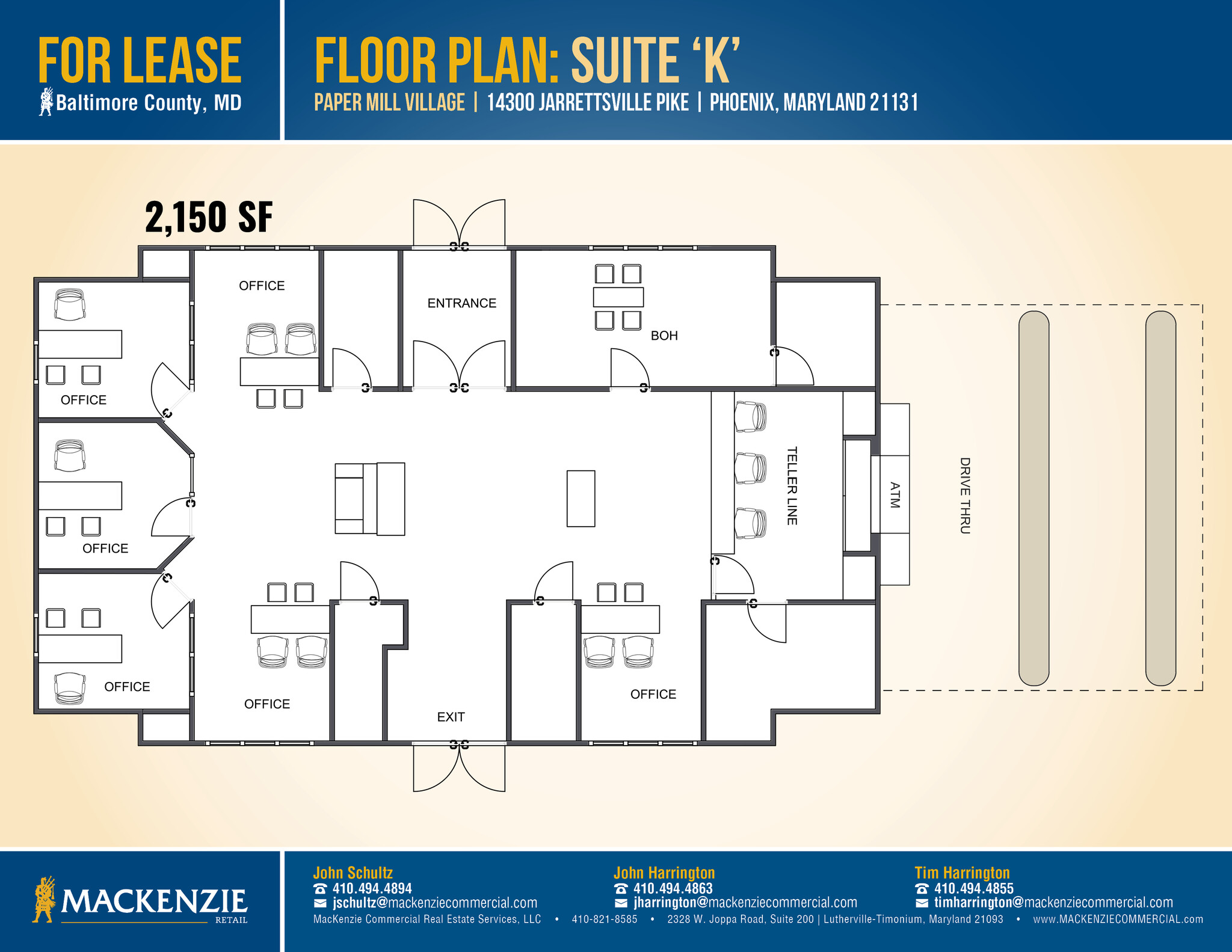 3338 Paper Mill Rd, Phoenix, MD à louer Plan d’étage– Image 1 sur 1