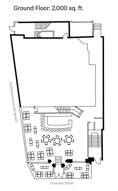 1467-1471 Rue Crescent, Montréal, QC à louer Plan d’étage– Image 1 sur 1