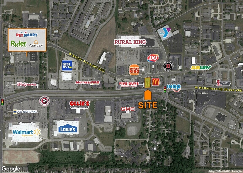 3901 W Bethel Ave, Muncie, IN à louer - Aérien – Image 2 sur 3