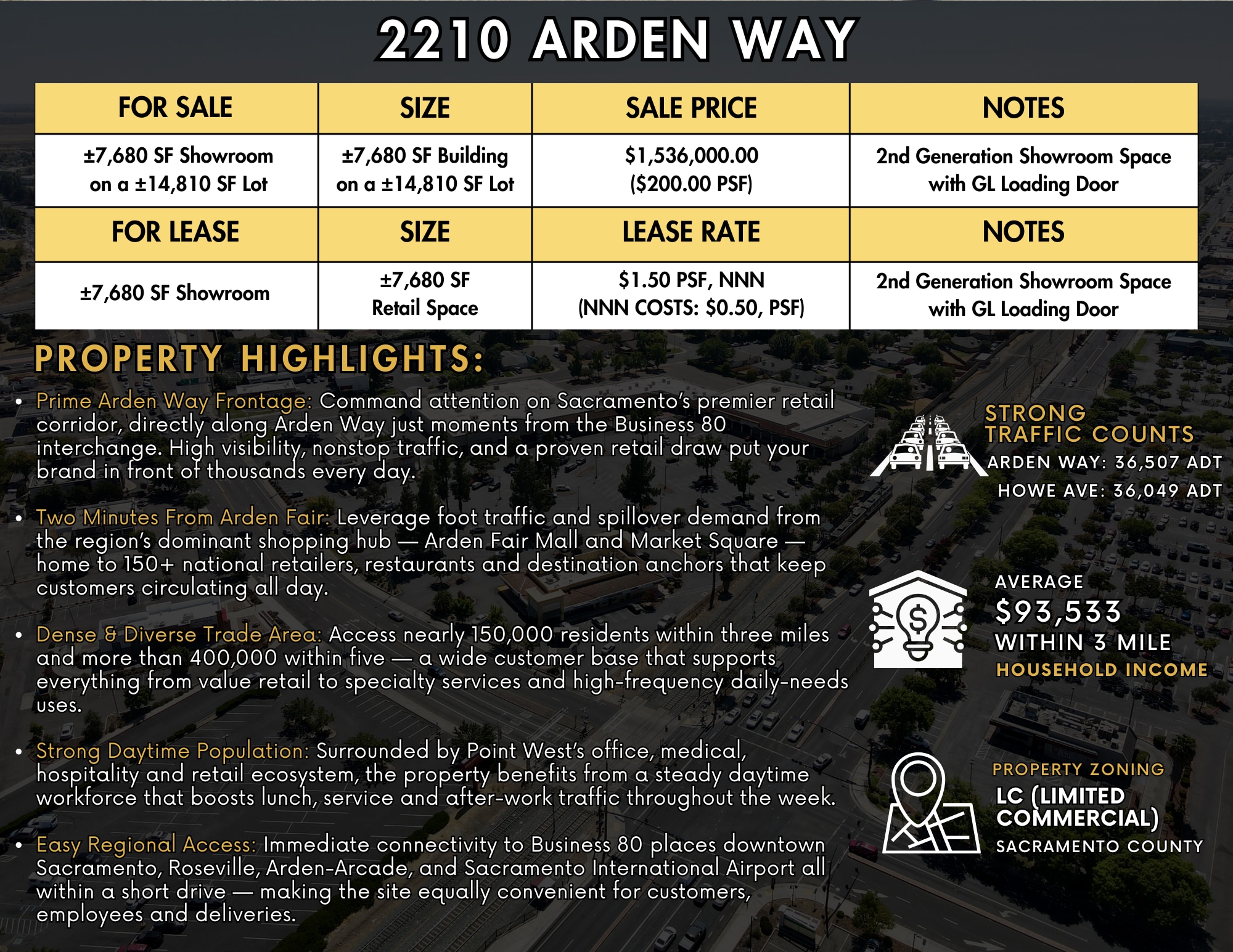 2210 Arden Way, Sacramento, CA à louer Photo intérieure– Image 1 sur 2