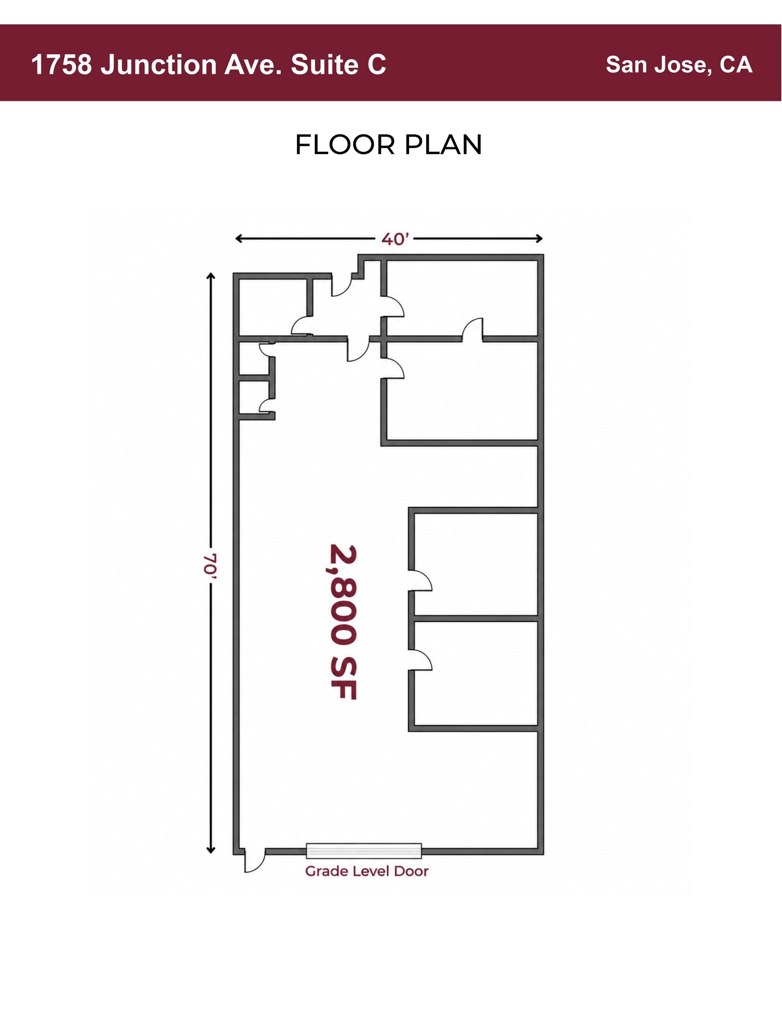 1758 Junction Ave, San Jose, CA à louer Plan de site– Image 1 sur 2