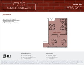 6725 W Sunset Blvd, Los Angeles, CA à louer Plan d’étage– Image 1 sur 2
