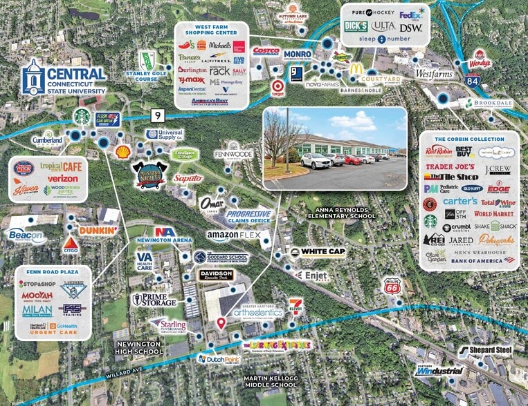 445-445A Willard Ave, Newington, CT à louer - Aérien – Image 2 sur 18