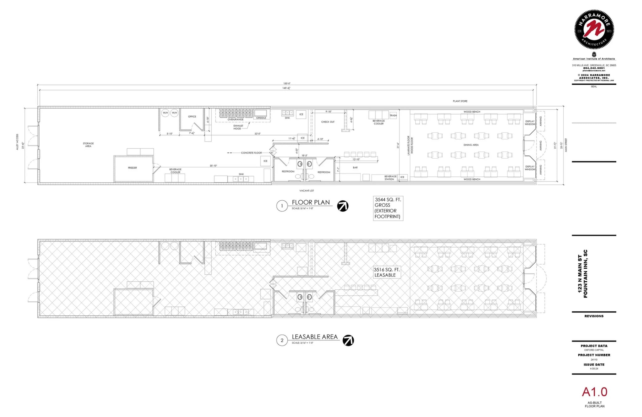 123 N Main St, Fountain Inn, SC à louer Plan d’étage– Image 1 sur 1