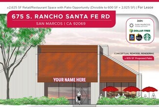 Plus de détails pour 675 S Rancho Santa Fe Rd, San Marcos, CA - Local commercial à louer