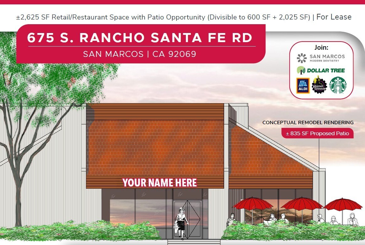 675 S Rancho Santa Fe Rd, San Marcos, CA à louer Photo de l’immeuble– Image 1 sur 6