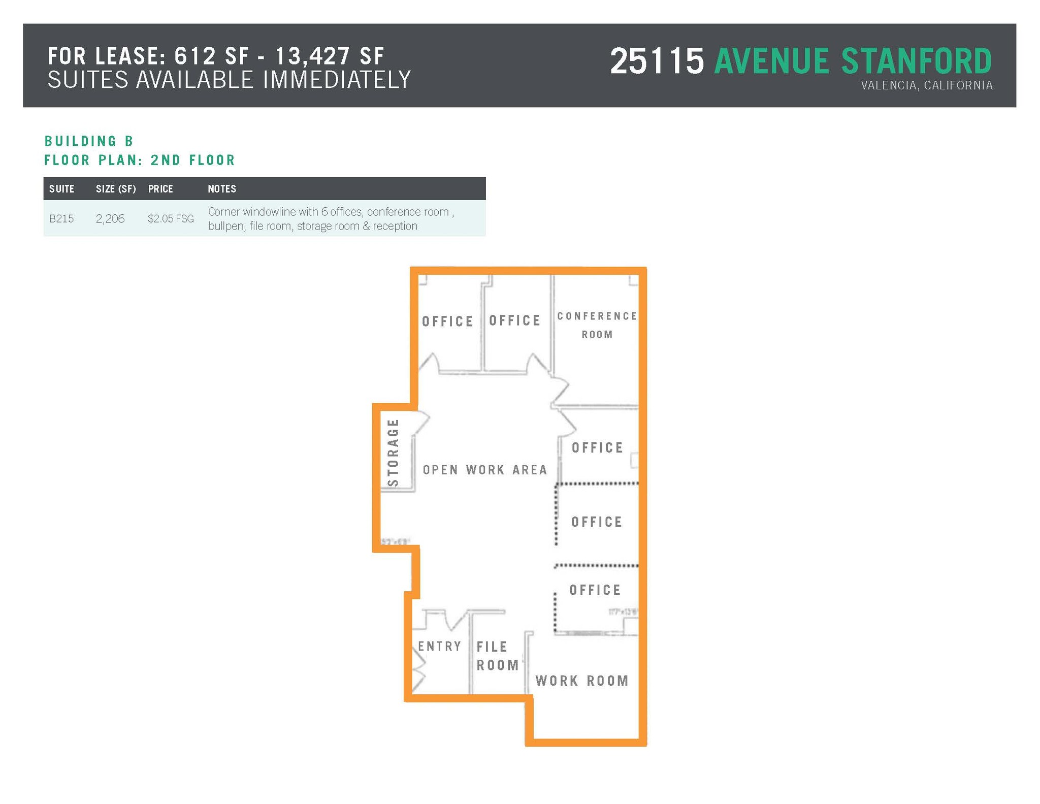 25115 Avenue Stanford, Valencia, CA à louer Plan d’étage– Image 1 sur 3