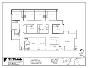 34505 W 12 Mile Rd, Farmington Hills, MI à louer Plan d’étage– Image 1 sur 2