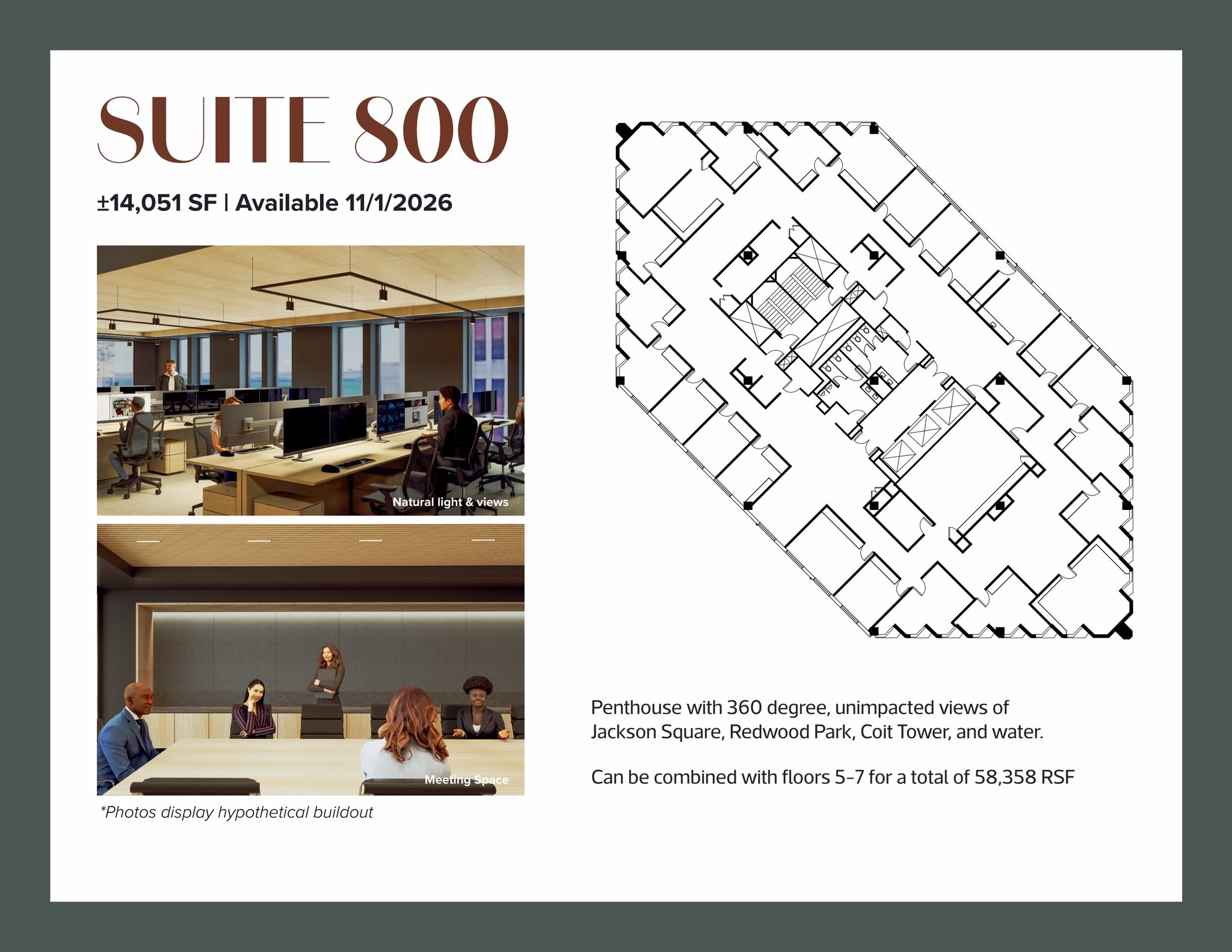 500 Washington St, San Francisco, CA à louer Plan d’étage– Image 1 sur 1