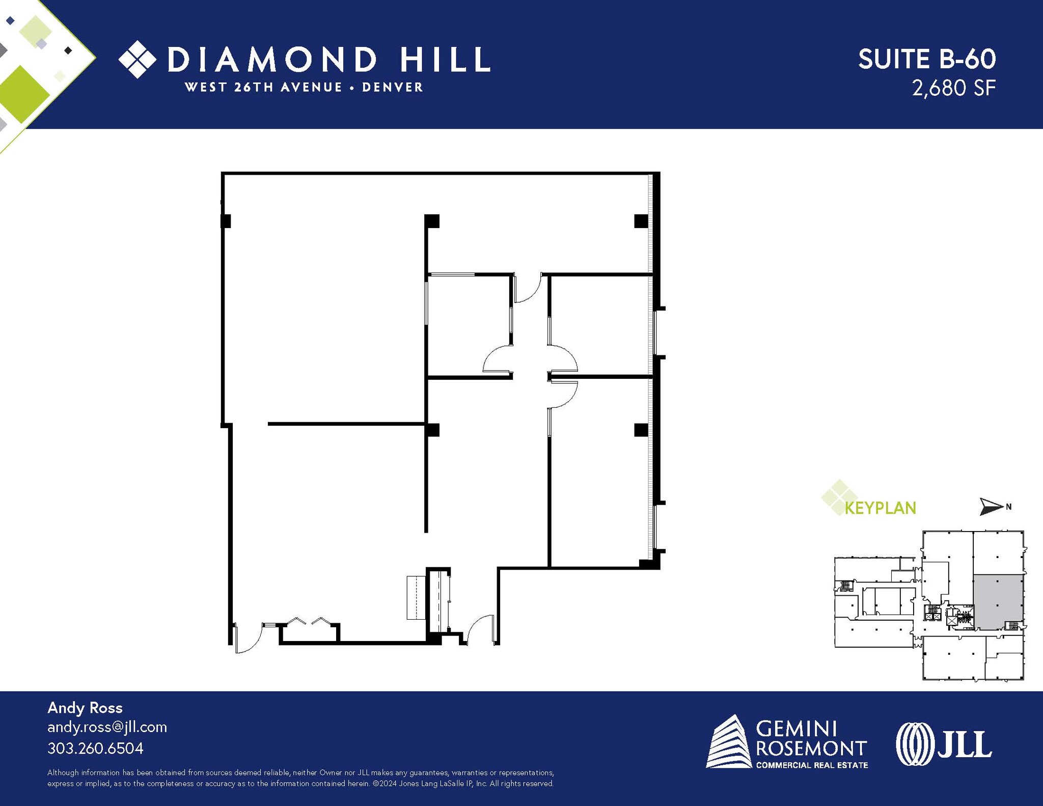 2490 W 26th Ave, Denver, CO à louer Plan d’étage– Image 1 sur 1