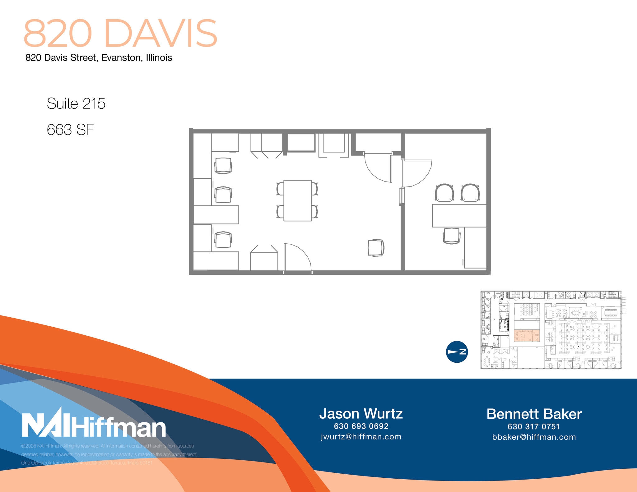 820 Davis St, Evanston, IL à louer Plan d’étage– Image 1 sur 1