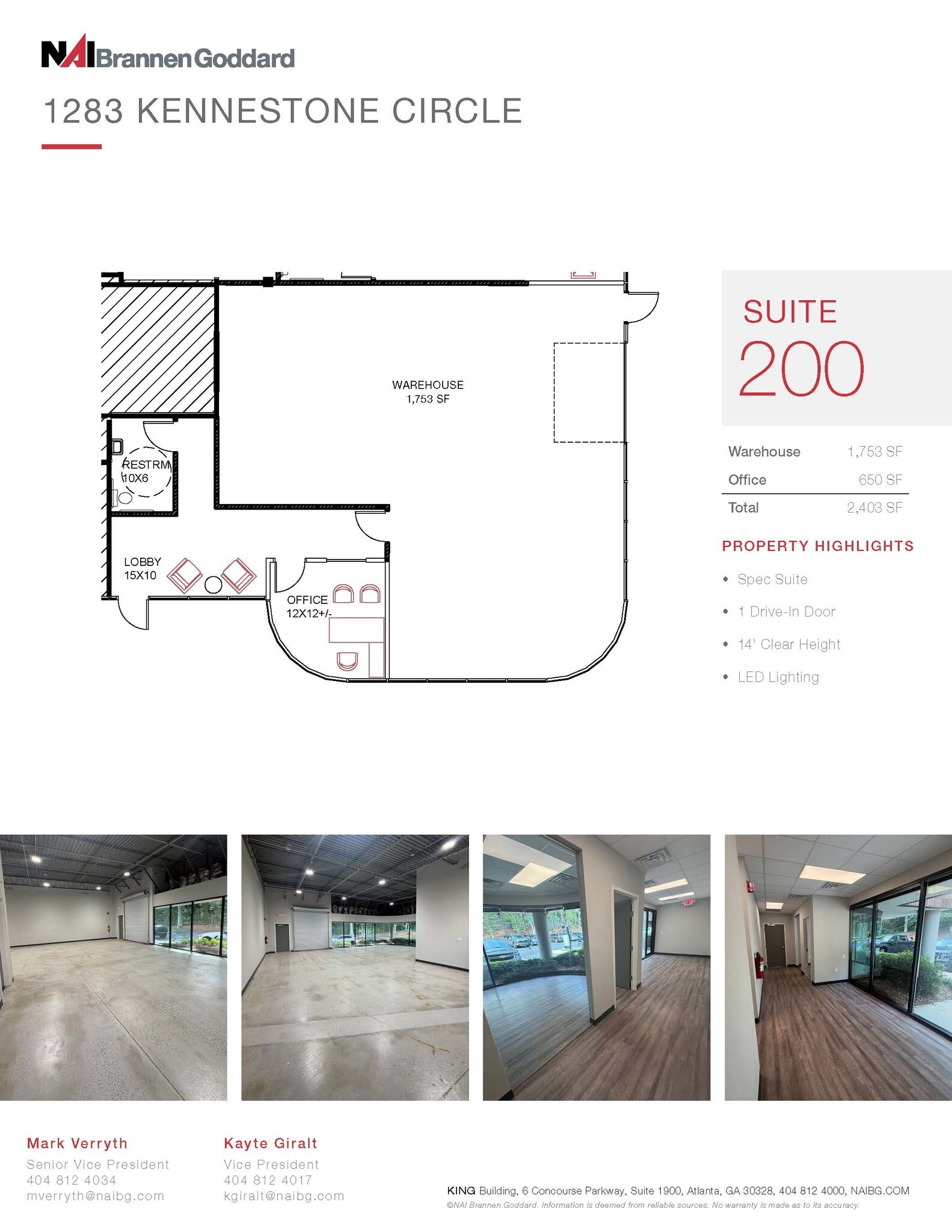 1275 Kennestone Cir, Marietta, GA à louer Plan d’étage– Image 1 sur 1