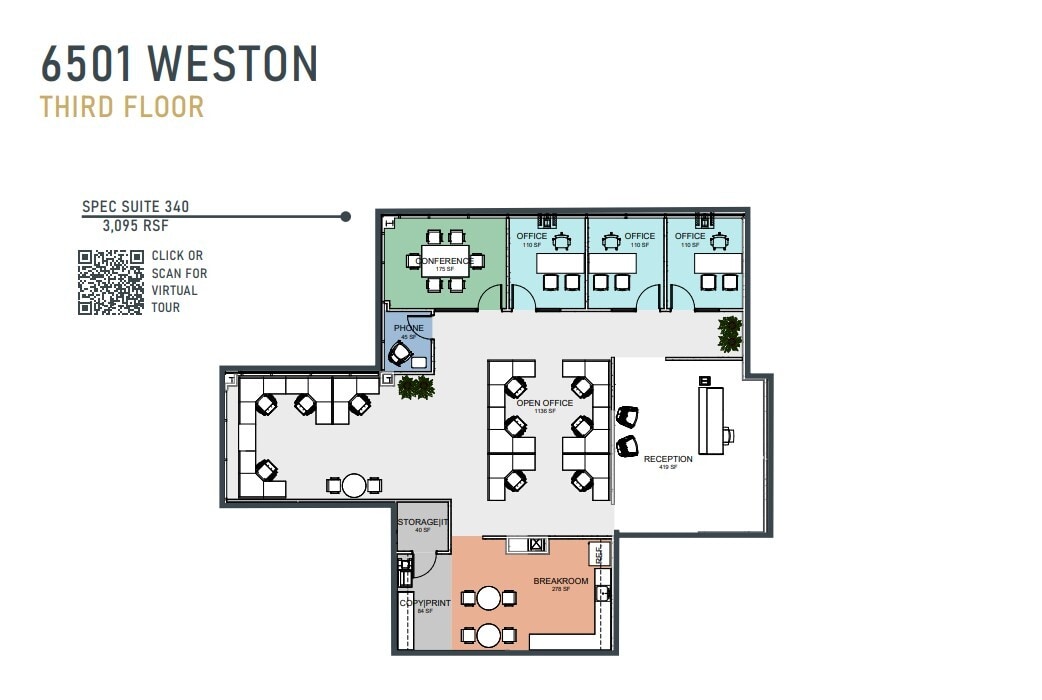6501 Weston Pky, Cary, NC à louer Plan d’étage– Image 1 sur 1