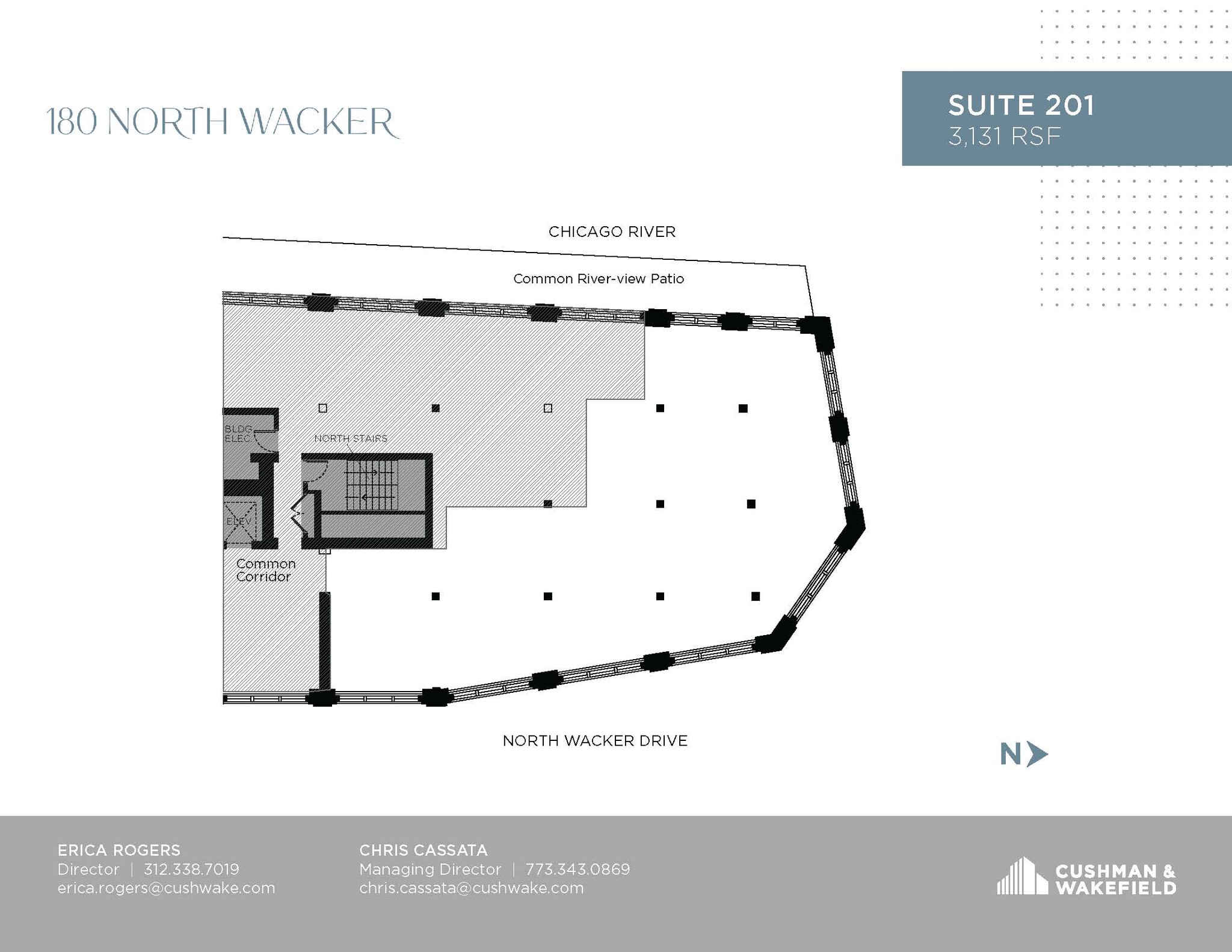 180 N Wacker Dr, Chicago, IL à louer Plan d’étage– Image 1 sur 5