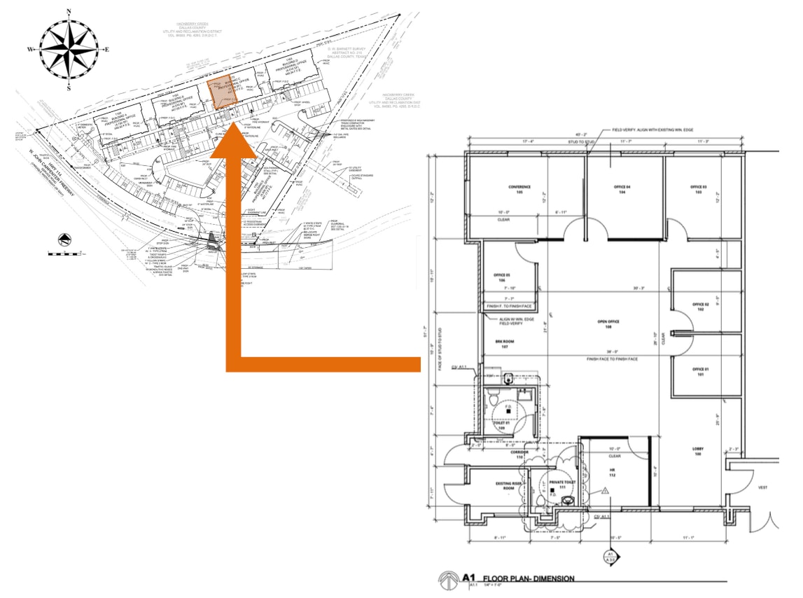 1173 W John Carpenter Fwy, Irving, TX 75039 - Lot 100 -  - Plan d’étage - Image 1 of 8