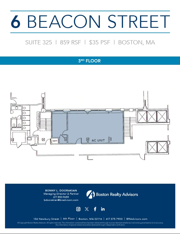 6 Beacon St, Boston, MA à louer Plan d’étage– Image 1 sur 1