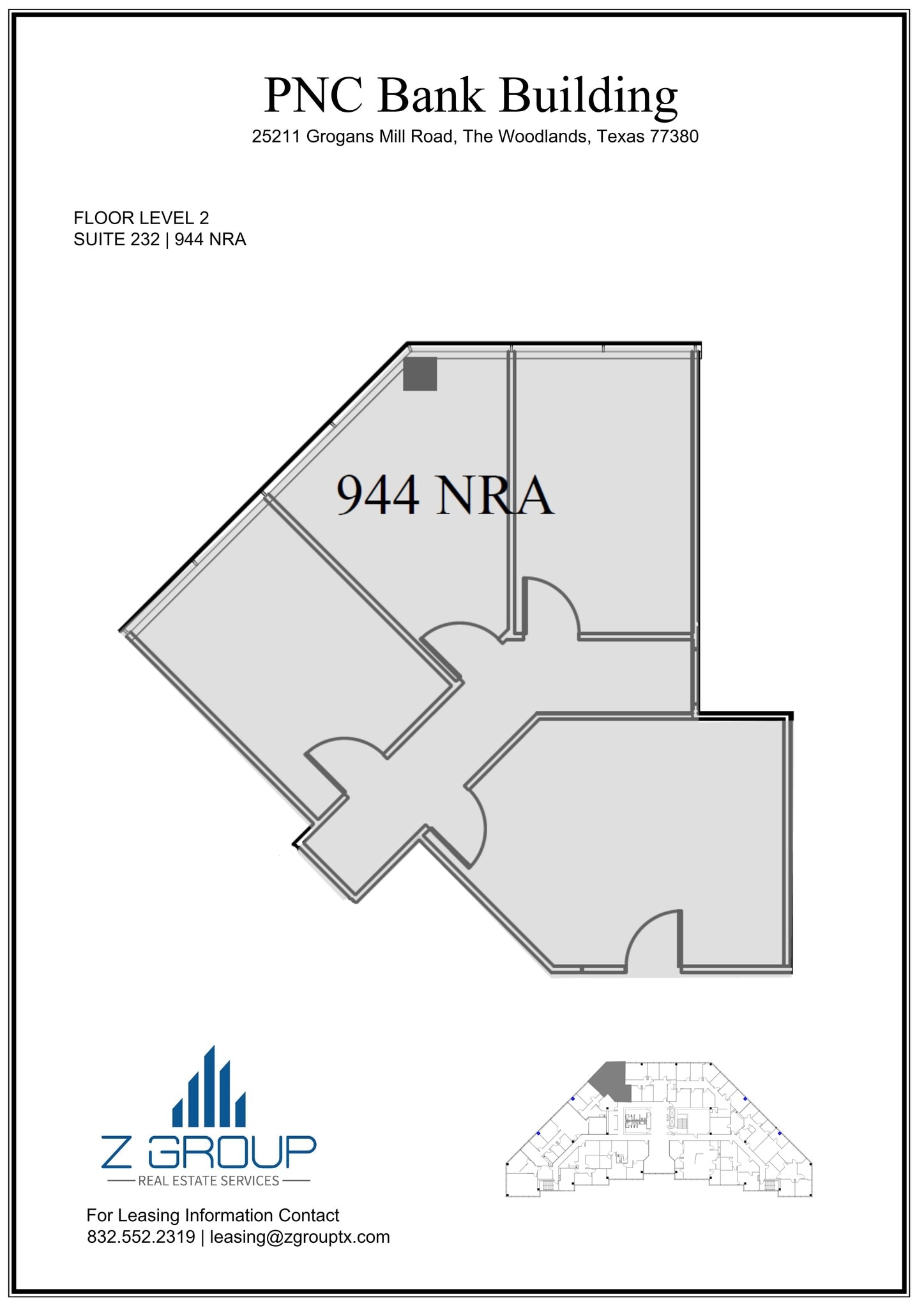 25211 Grogans Mill Rd, The Woodlands, TX à louer Plan de site– Image 1 sur 1