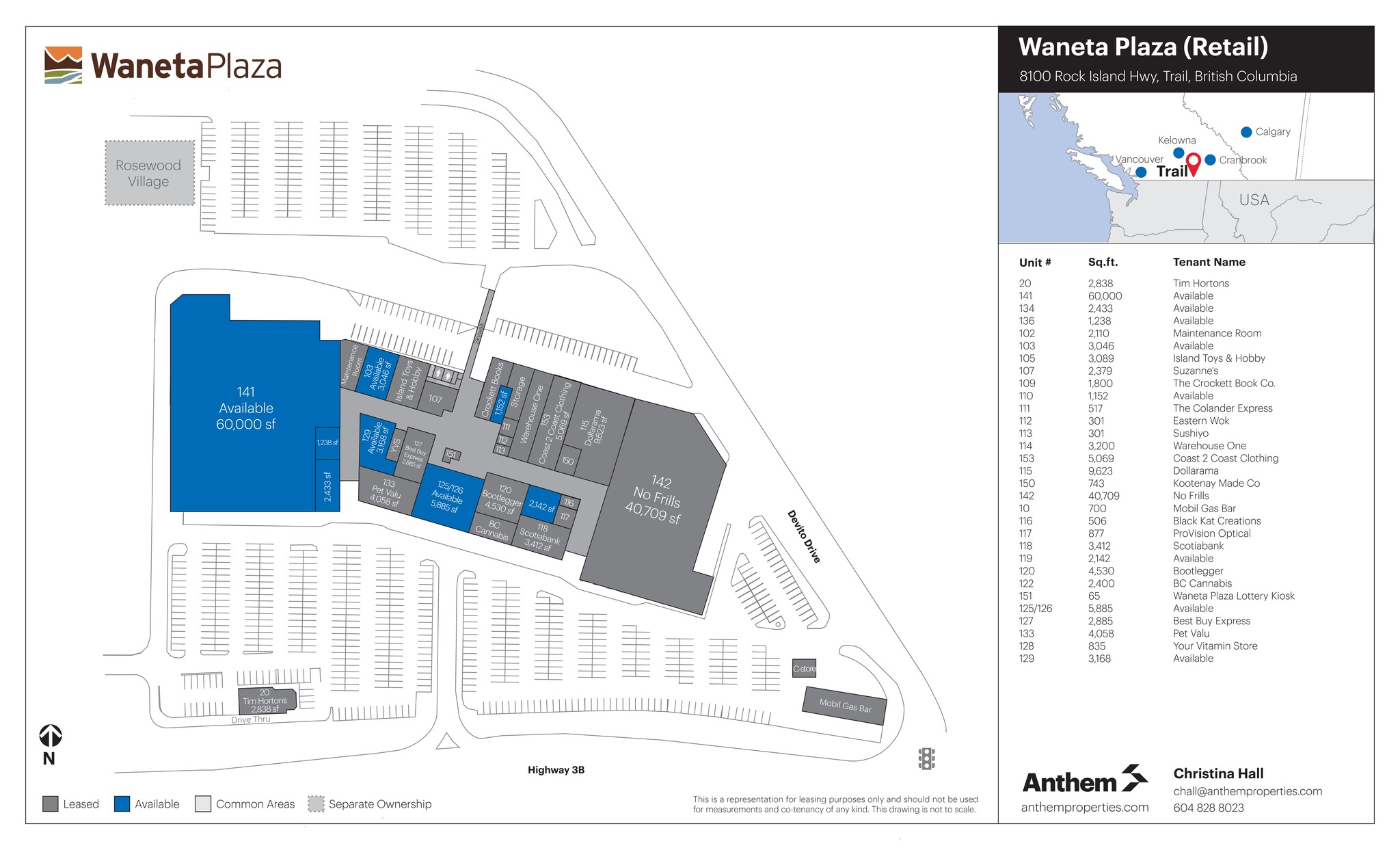 8100 Rock Island Hwy, Trail, BC à louer Plan de site– Image 1 sur 1