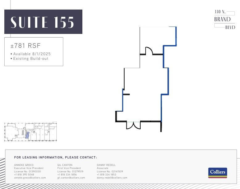 330 N Brand Blvd, Glendale, CA à louer Plan d’étage– Image 1 sur 1