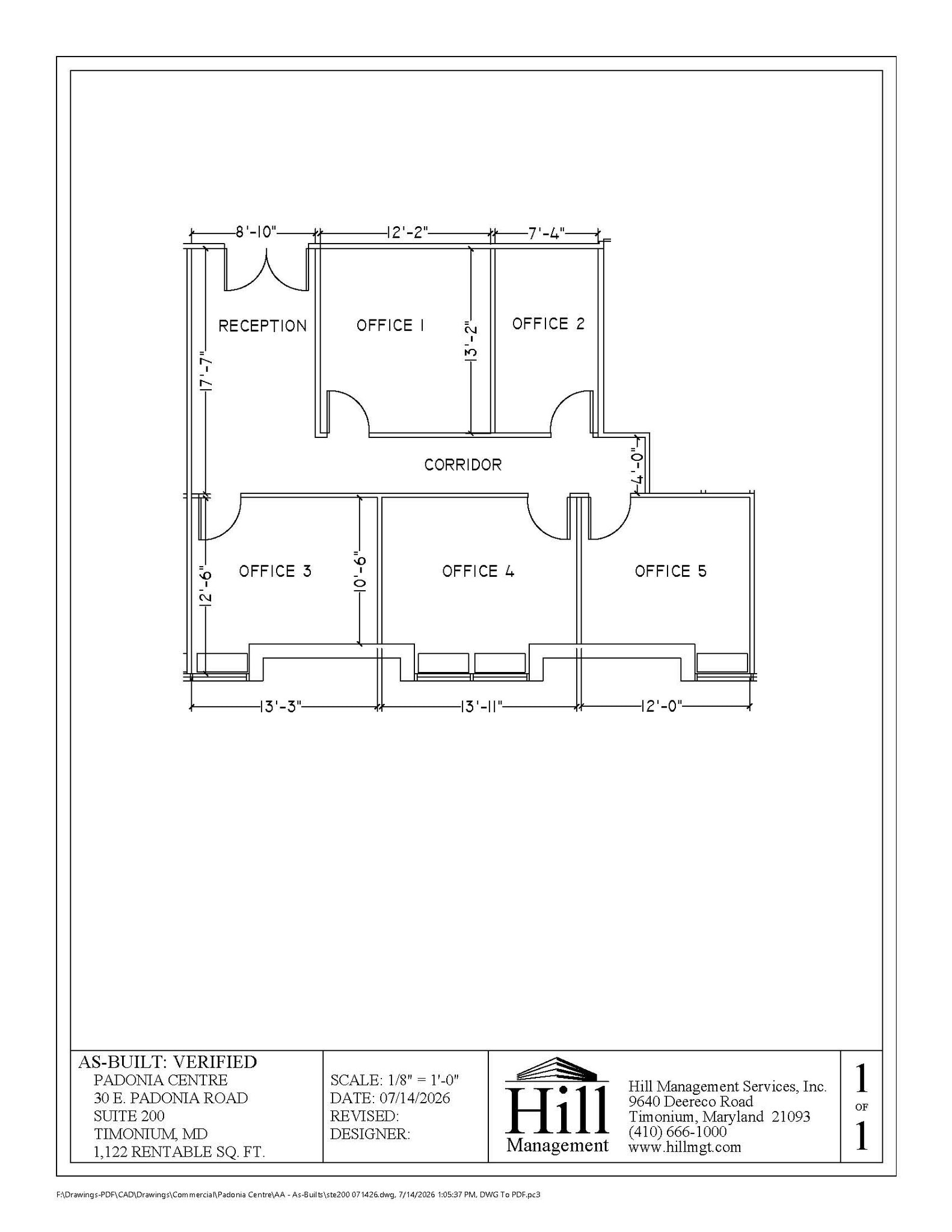30 E Padonia Rd, Timonium, MD à louer Plan d’étage– Image 1 sur 1