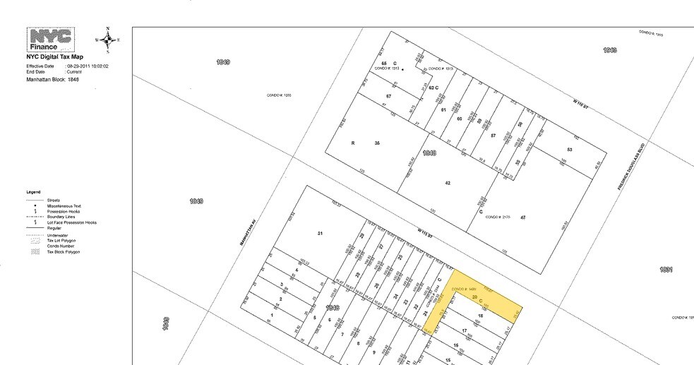304 W 115th St, New York, NY à louer - Plan cadastral – Image 3 sur 12