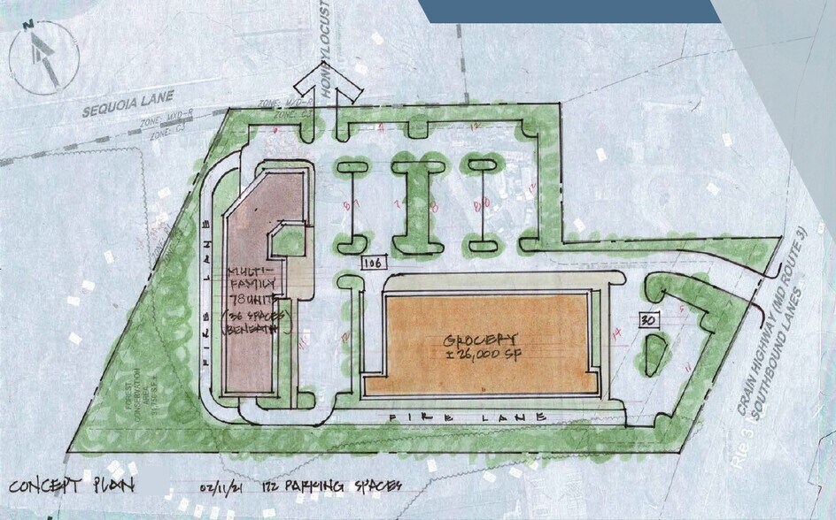 1072 Crain Hwy, Gambrills, MD à louer - Plan de site – Image 2 sur 3
