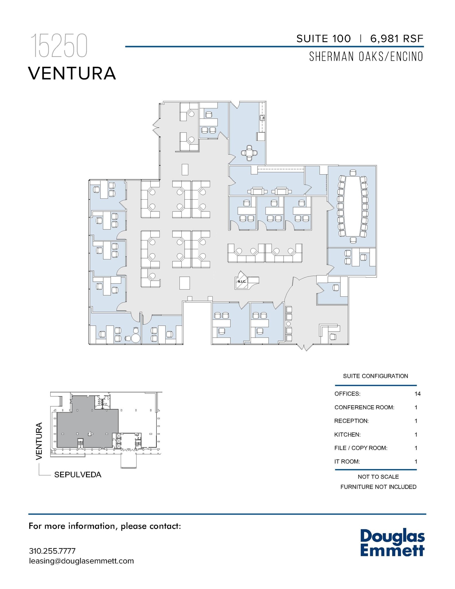 15250 Ventura Blvd, Sherman Oaks, CA à louer Plan d’étage– Image 1 sur 1