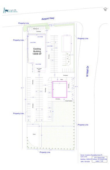6711 Airport Hwy, Holland, OH à louer - Plan de site – Image 2 sur 3