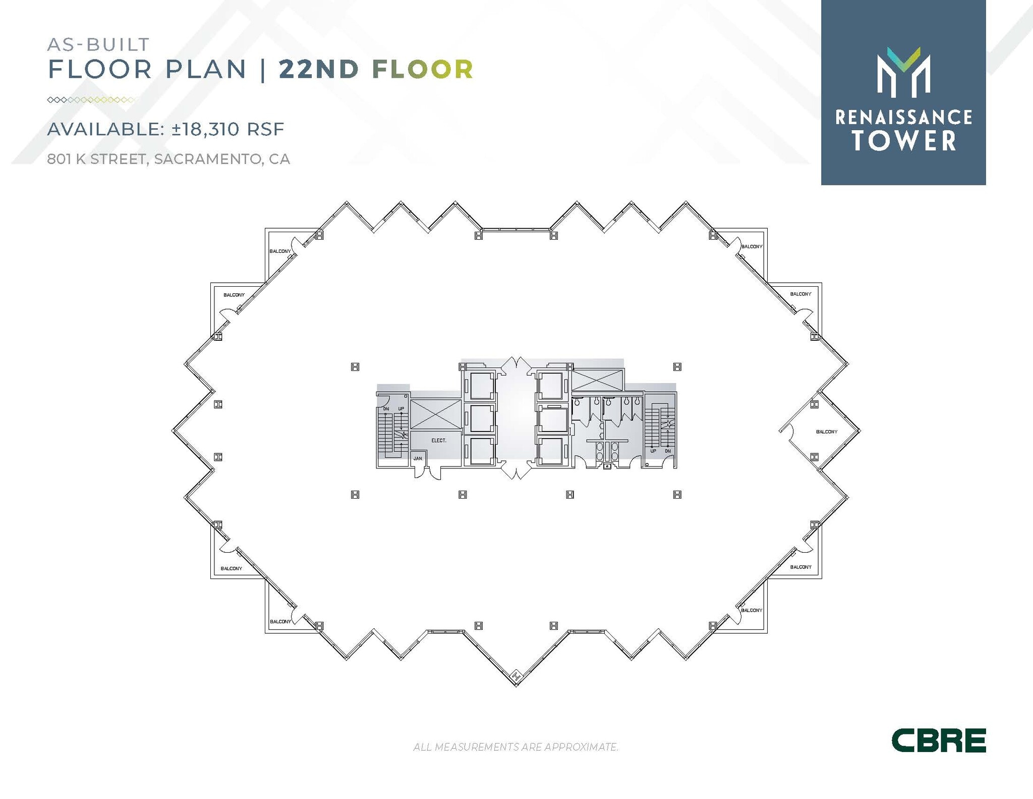 801 K St, Sacramento, CA à louer Plan d’étage– Image 1 sur 1