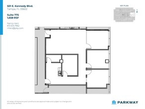 501 E Kennedy Blvd, Tampa, FL à louer Plan d’étage– Image 1 sur 2