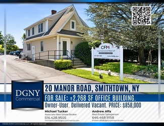 Plus de détails pour 20 Manor Rd, Smithtown, NY - Bureau à vendre