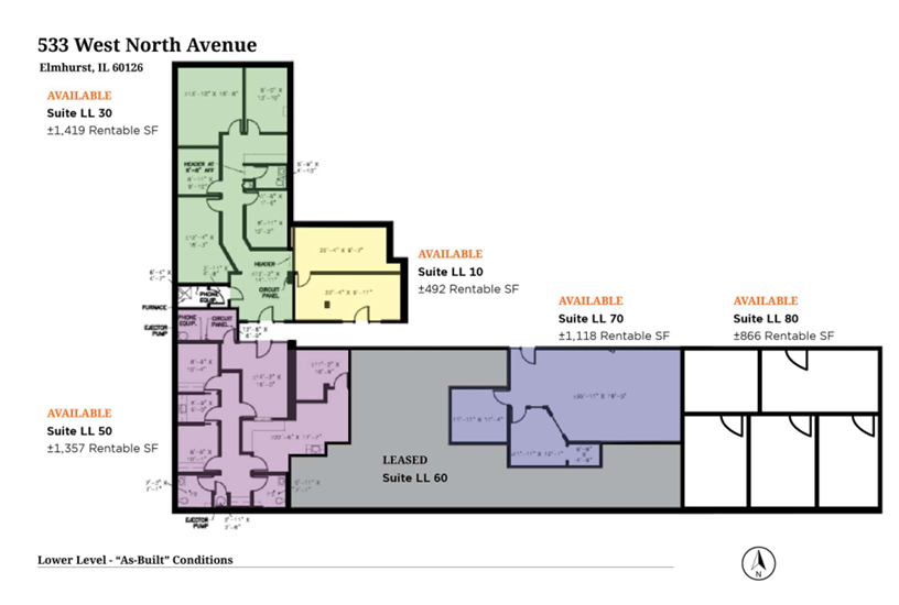 533 W North Ave, Elmhurst, IL à louer Plan d’étage– Image 1 sur 1