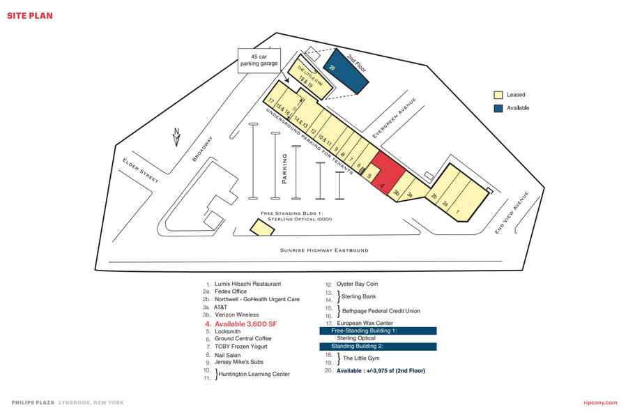 601-693 Sunrise Hwy, Lynbrook, NY à louer - Plan de site – Image 1 sur 1