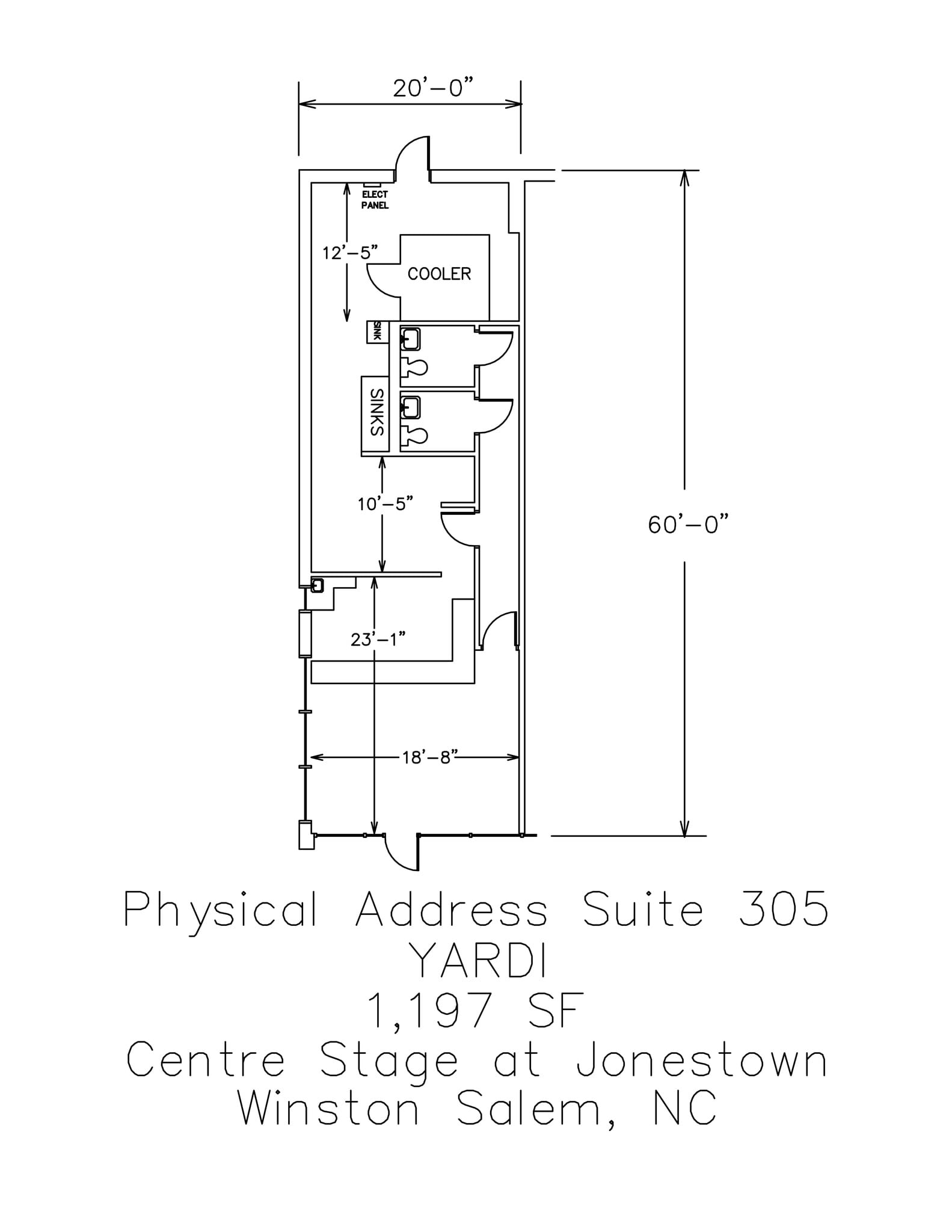 301-401 Jonestown Rd, Winston-Salem, NC à louer Plan de site– Image 1 sur 2