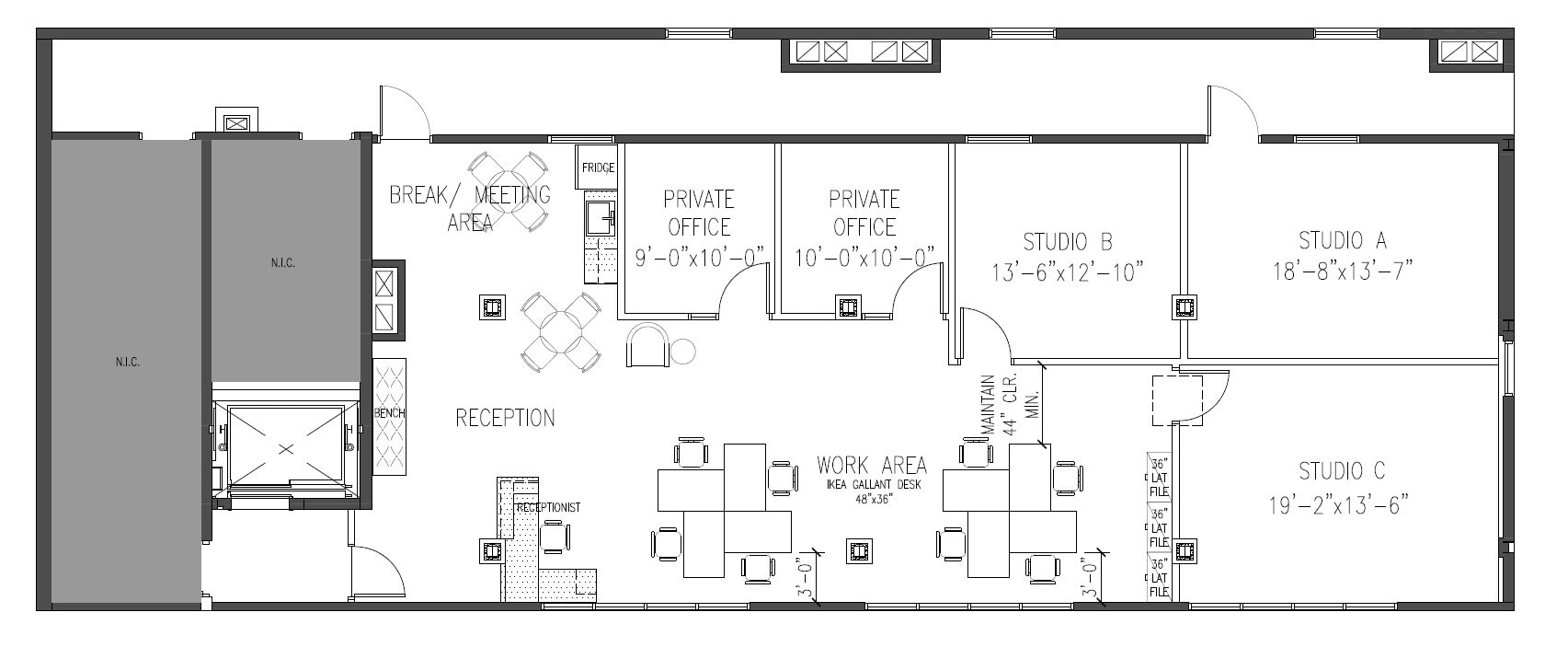 5815-5825 W Sunset Blvd, Hollywood, CA à louer Plan d’étage– Image 1 sur 1