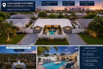 1520 NE 51st St, Fort Lauderdale, FL - Vue aérienne vue de carte