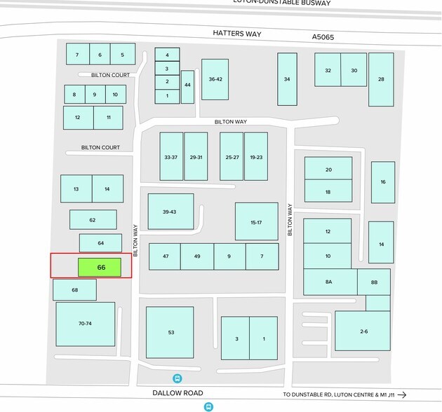 66 Bilton Way, Luton à louer - Plan de site – Image 3 sur 3