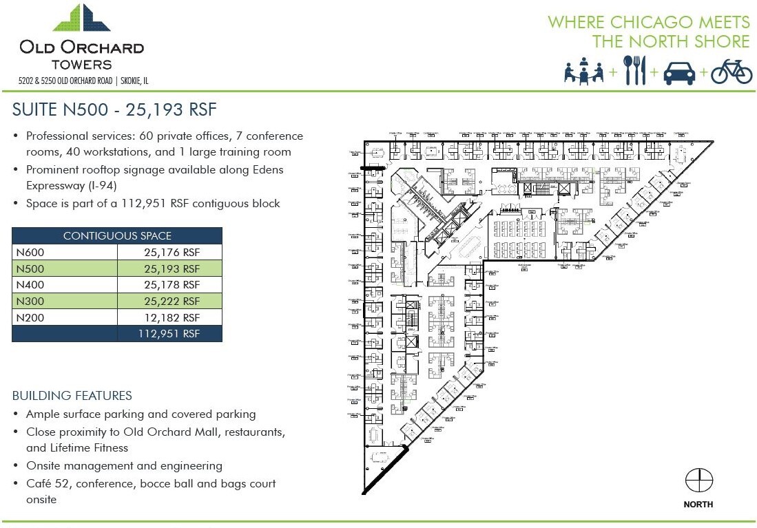 5202 Old Orchard Rd, Skokie, IL à louer Plan d’étage– Image 1 sur 15