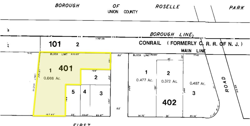 519 E 1st Ave, Roselle, NJ à louer - Plan cadastral – Image 3 sur 3