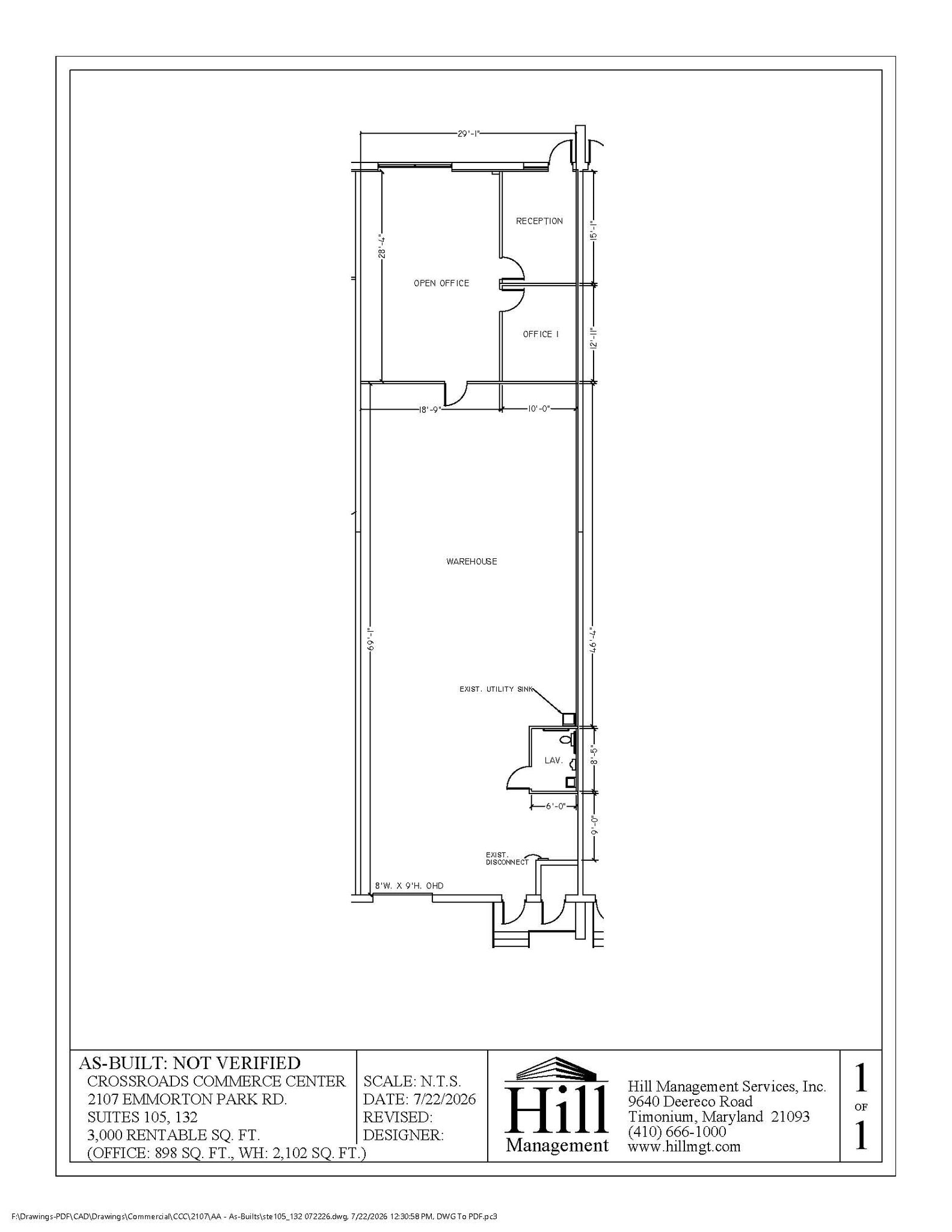 2105 Emmorton Park Rd, Edgewood, MD à louer Plan d’étage– Image 1 sur 1
