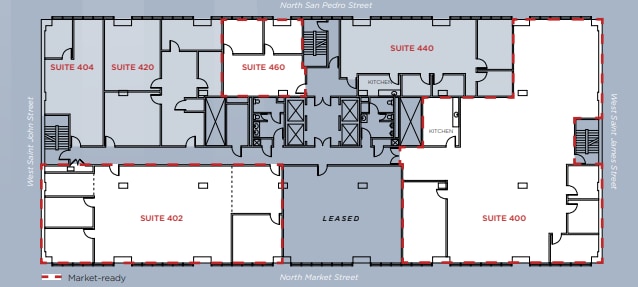 111 W Saint John St, San Jose, CA à louer Plan d’étage– Image 1 sur 1