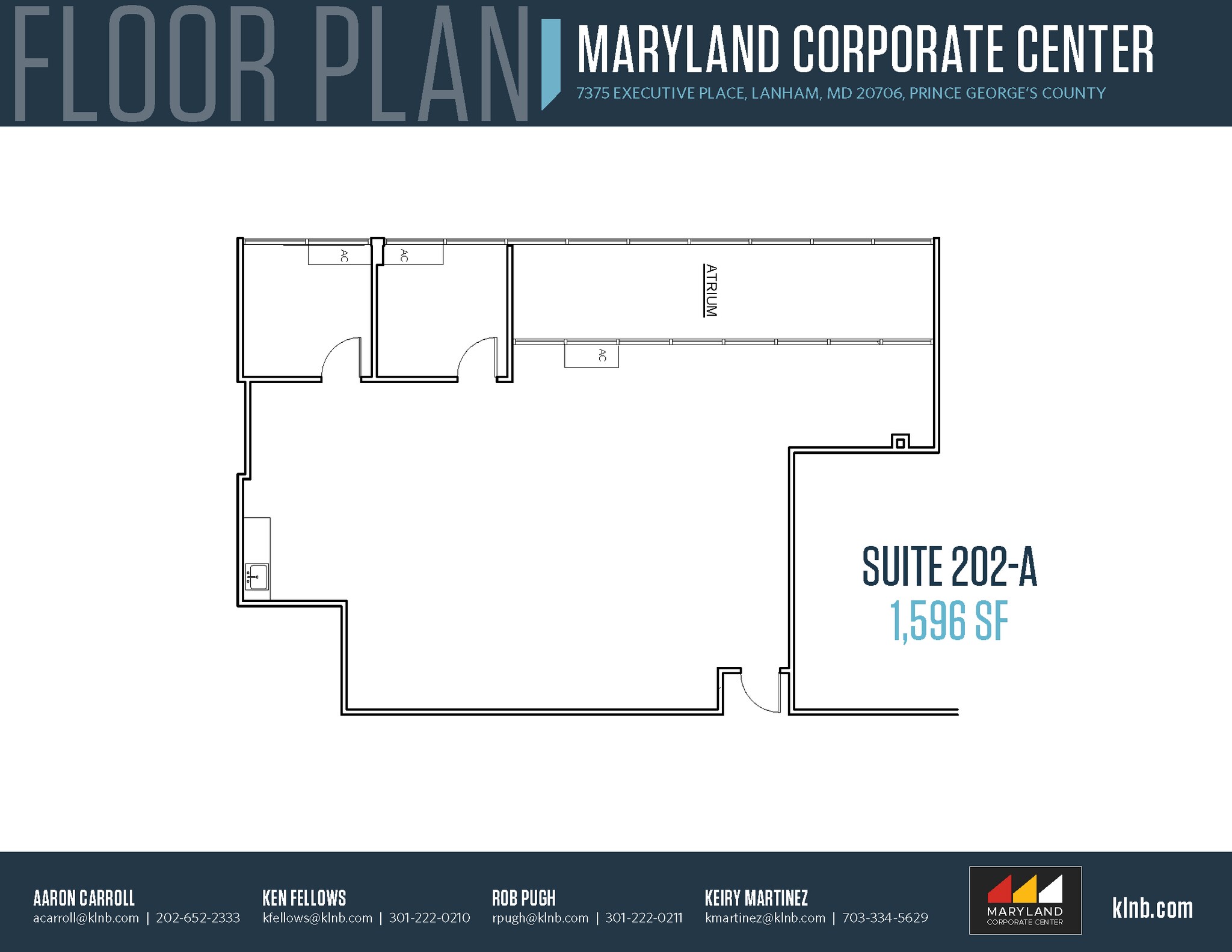 7375 Executive Pl, Lanham, MD à louer Plan d’étage– Image 1 sur 1