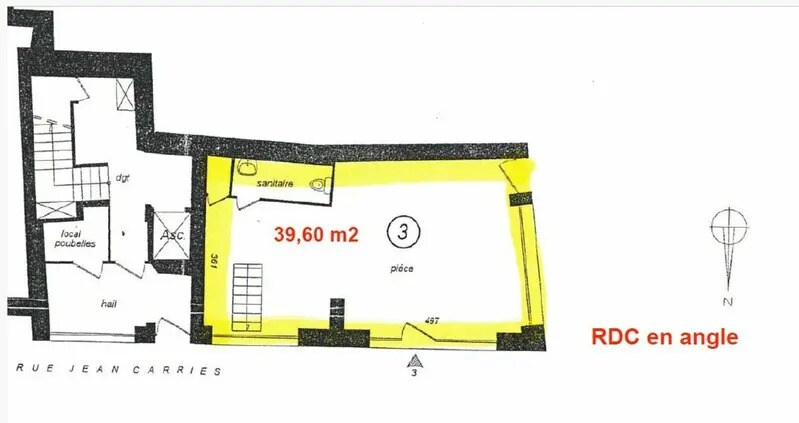5 Rue Jean Carries, Lyon à louer - Plan d’étage – Image 2 sur 3